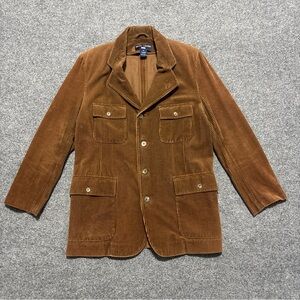 Vintage Polo Ralph Lauren Utility Chore Coat Men’s Size M Brown Corduroy